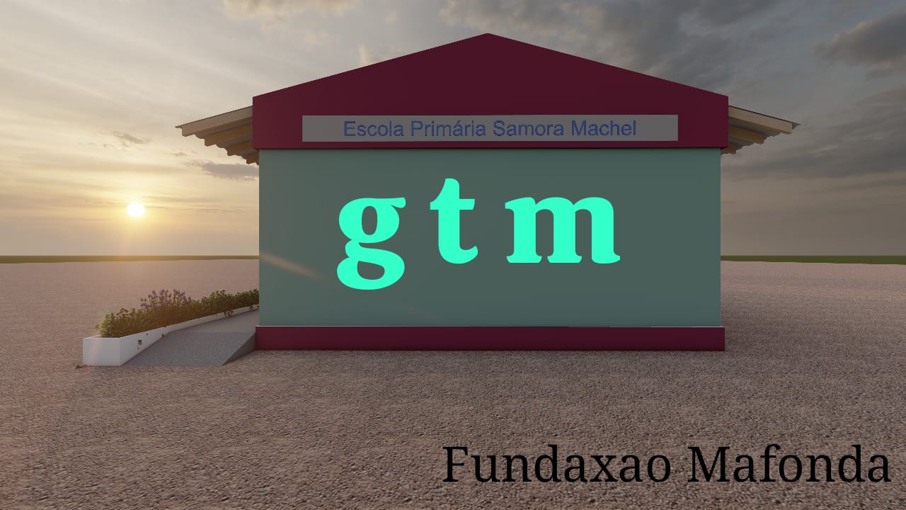 Render da fachada da escola